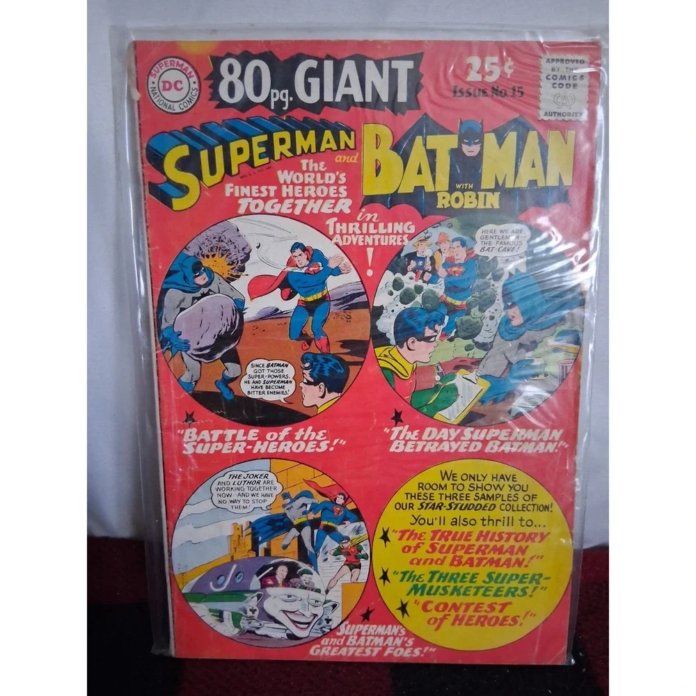 DC Comics 80 pg. Giant Superman Batman Robin #15 (1965) Silver Age Comic